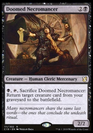 (111) Magic The Gathering Commander 2019 Single: Doomed Necromancer Holo Rare