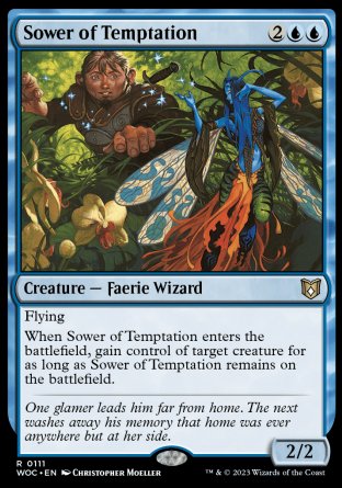 (111) Magic The Gathering Commander: Wilds of Eldraine Single: Sower of Temptation Rare
