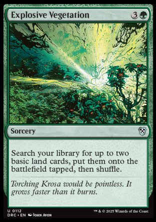 (112) Magic The Gathering Commander: Aetherdrift Single: Explosive Vegetation Uncommon