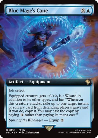 (112) Magic The Gathering Commander: Magic: The Gathering - FINAL FANTASY: Extras Single: Blue Mage's Cane Holo Rare