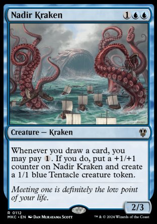 (112) Magic The Gathering Commander: Murders at Karlov Manor Single: Nadir Kraken Rare