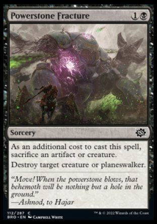 (112) Magic The Gathering The Brothers' War Single: Powerstone Fracture Holo Common