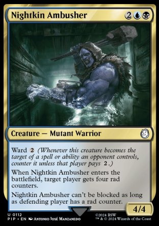 (112) Magic The Gathering Universes Beyond: Fallout Single: Nightkin Ambusher Uncommon