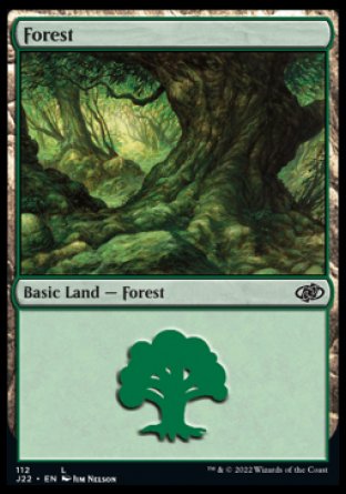 (112) Magic The Gathering Jumpstart 2022 Single: Forest (V.3) Land