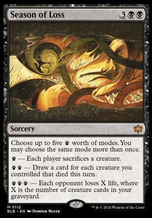 (112) Magic The Gathering Bloomburrow Single: Season of Loss  Mythic