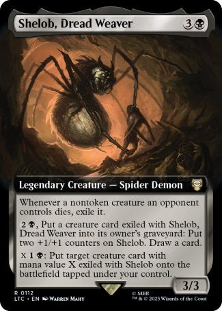 (112) Magic The Gathering Commander: The Lord of the Rings: Tales of Middle-earth: Extras Single: Shelob, Dread Weaver Rare