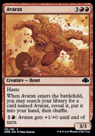 (112) Magic The Gathering Dominaria Remastered Single: Avarax Common