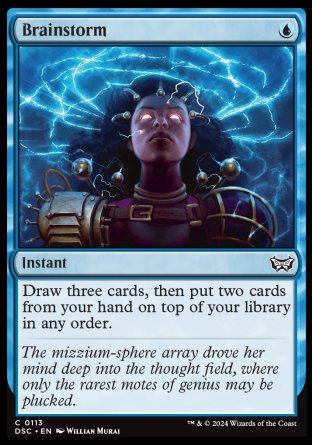 (113) Magic The Gathering Commander: Duskmourn: House of Horror Single: Brainstorm Common