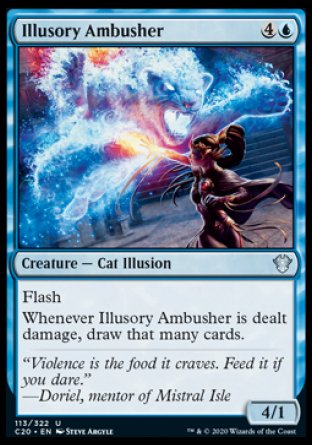 (113/322) Magic The Gathering Commander: Ikoria Single: Illusory Ambusher Uncommon