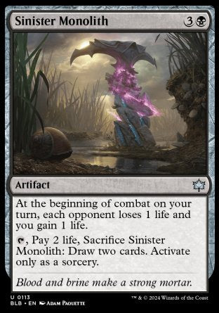 (113) Magic The Gathering Bloomburrow Single: Sinister Monolith Holo Uncommon