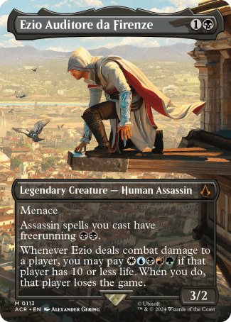 (113) Magic The Gathering Universes Beyond: Assassin's Creed: Extras Single: Ezio Auditore da Firenze (V.1) Holo Mythic