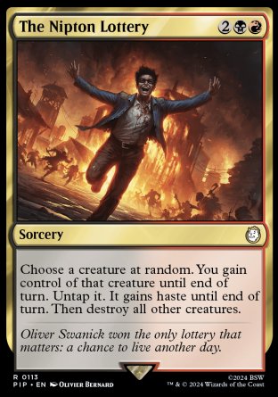 (113) Magic The Gathering Universes Beyond: Fallout Single: The Nipton Lottery Holo Rare