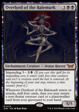 (113) Magic The Gathering Duskmourn: House of Horror Single: Overlord of the Balemurk Holo Mythic