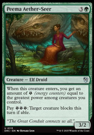 (113) Magic The Gathering Commander: Aetherdrift Single: Peema Aether-Seer Uncommon