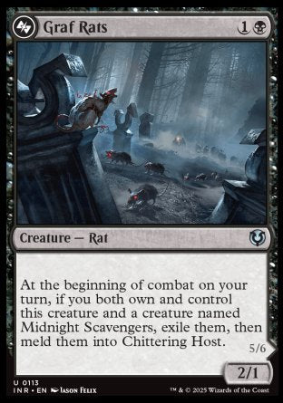 (113) Magic The Gathering Innistrad Remastered Single: Graf Rats / Chittering Host Holo Uncommon