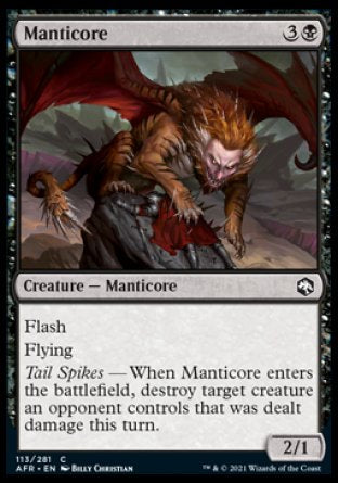 (113) Magic The Gathering Adventures in the Forgotten Realms Single: Manticore Holo Common