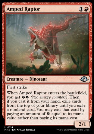 (114) Magic The Gathering Modern Horizons 3 Single: Amped Raptor Uncommon