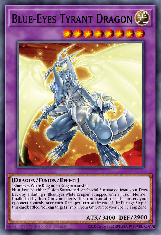 (042) YuGiOh TCG MP25: 2025 Mega-Pack Tin Single: Blue-Eyes Tyrant Dragon  Starlight Rare