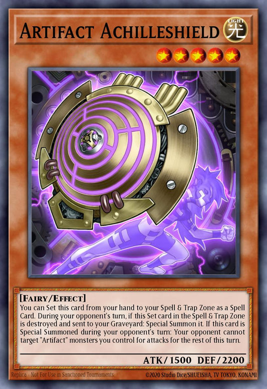 (015) YuGiOh TCG PRIO: Primal Origin Single: Artifact Achilleshield  Common