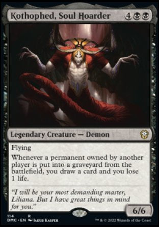 (114) Magic The Gathering Commander: Dominaria United Single: Kothophed, Soul Hoarder Holo Rare