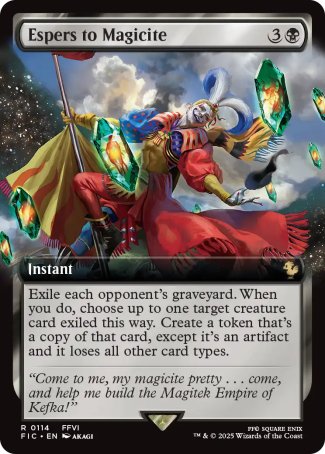 (114) Magic The Gathering Commander: Magic: The Gathering - FINAL FANTASY: Extras Single: Espers to Magicite Rare