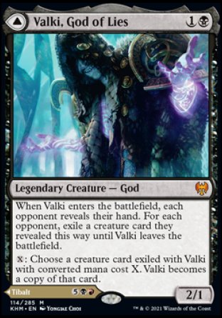 (114/285) Magic The Gathering Kaldheim Single: Valki, God of Lies // Tibalt, Cosmic Impostor Mythic