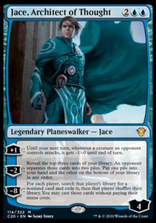 (114/322) Magic The Gathering Commander: Ikoria Single: Jace, Architect of Thought Mythic