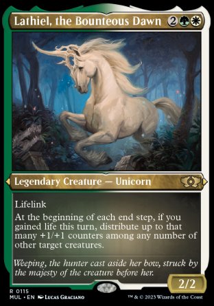 (115) Magic The Gathering Multiverse Legends Single: Lathiel, the Bounteous Dawn (V.2) Holo Rare