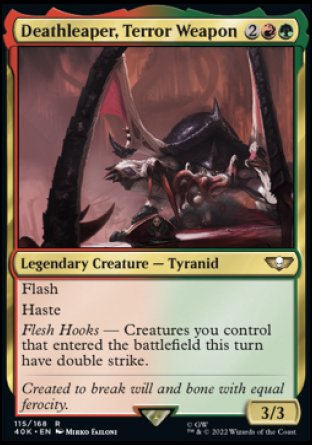 (115) Magic The Gathering Universes Beyond: Warhammer 40000 Single: Deathleaper, Terror Weapon (V.1) Holo Rare