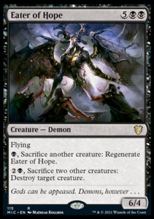 (115) Magic The Gathering Commander: Innistrad: Midnight Hunt Single: Eater of Hope Rare