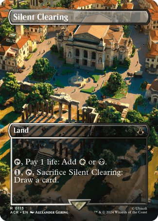 (115) Magic The Gathering Universes Beyond: Assassin's Creed: Extras Single: Silent Clearing Holo Rare