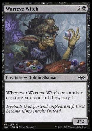 (115/254) Magic The Gathering Modern Horizons Single: Warteye Witch Holo Common