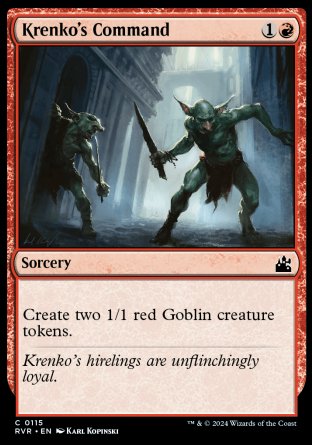 (115) Magic The Gathering Ravnica Remastered Single: Krenko's Command Holo Common