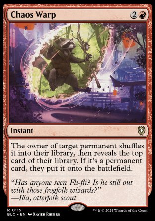 (115) Magic The Gathering Commander: Bloomburrow Single: Chaos Warp Rare