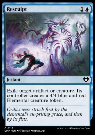 (115) Magic The Gathering Commander Masters Single: Resculpt Common