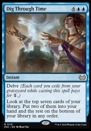 (115) Magic The Gathering Commander: Duskmourn: House of Horror Single: Dig Through Time Rare