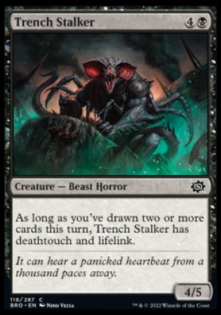 (116) Magic The Gathering The Brothers' War Single: Trench Stalker Holo Common
