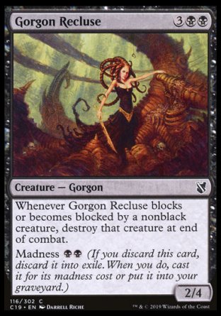 (116) Magic The Gathering Commander 2019 Single: Gorgon Recluse Common