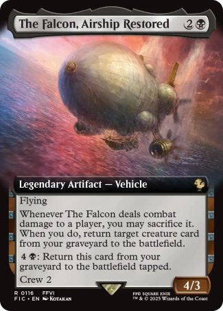 (116) Magic The Gathering Commander: Magic: The Gathering - FINAL FANTASY: Extras Single: The Falcon, Airship Restored Holo Rare