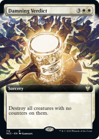 (116) Magic The Gathering Commander: Streets of New Capenna: Extras Single: Damning Verdict Rare