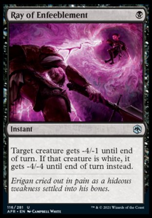 (116) Magic The Gathering Adventures in the Forgotten Realms Single: Ray of Enfeeblement Holo Uncommon