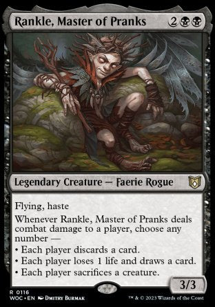 (116) Magic The Gathering Commander: Wilds of Eldraine Single: Rankle, Master of Pranks Rare