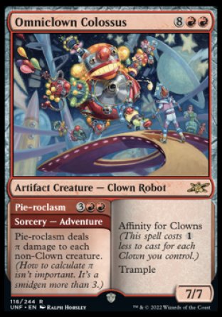 (116) Magic The Gathering Unfinity Single: Omniclown Colossus Holo Rare