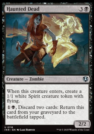 (116) Magic The Gathering Innistrad Remastered Single: Haunted Dead Holo Uncommon