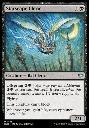 (116) Magic The Gathering Bloomburrow Single: Starscape Cleric Holo Uncommon