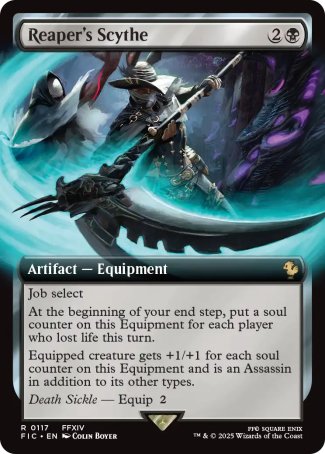 (117) Magic The Gathering Commander: Magic: The Gathering - FINAL FANTASY: Extras Single: Reaper's Scythe Holo Rare