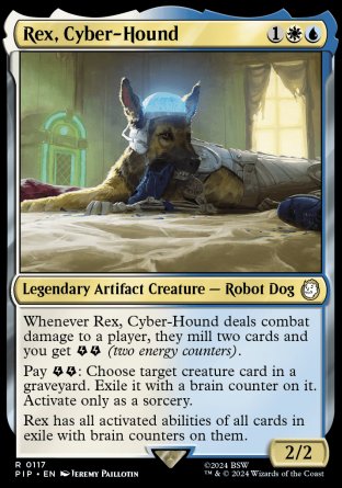 (117) Magic The Gathering Universes Beyond: Fallout Single: Rex, Cyber-Hound Holo Rare