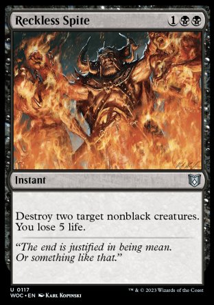 (117) Magic The Gathering Commander: Wilds of Eldraine Single: Reckless Spite Uncommon