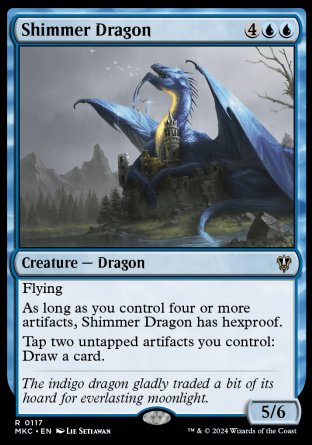 (117) Magic The Gathering Commander: Murders at Karlov Manor Single: Shimmer Dragon Rare