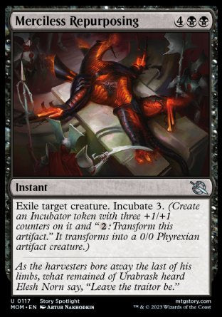 (117) Magic The Gathering March of the Machine Single: Merciless Repurposing Holo Uncommon